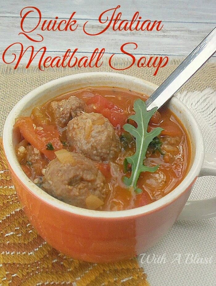Quick Italian Meatball SoupP