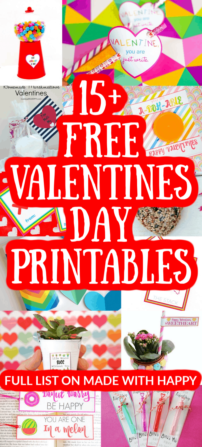 Free Valentine's Day Printables For Kids - Made with HAPPY