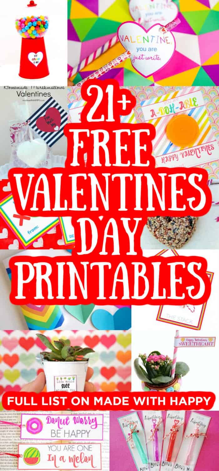 Free Valentine's Day Printables For Kids - Made with HAPPY