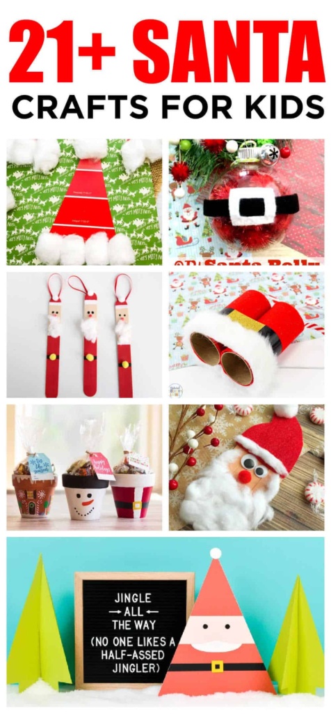 21 Fun Santa Crafts for Kids to Make - Made with HAPPY