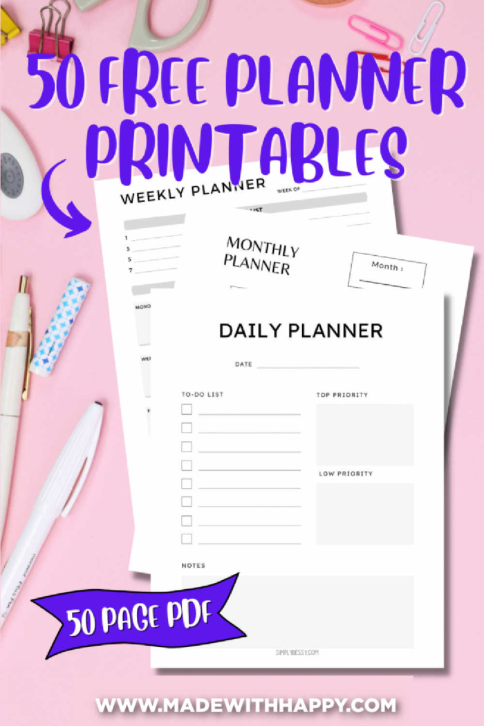 Life Planner Printable, Instant Download PDF