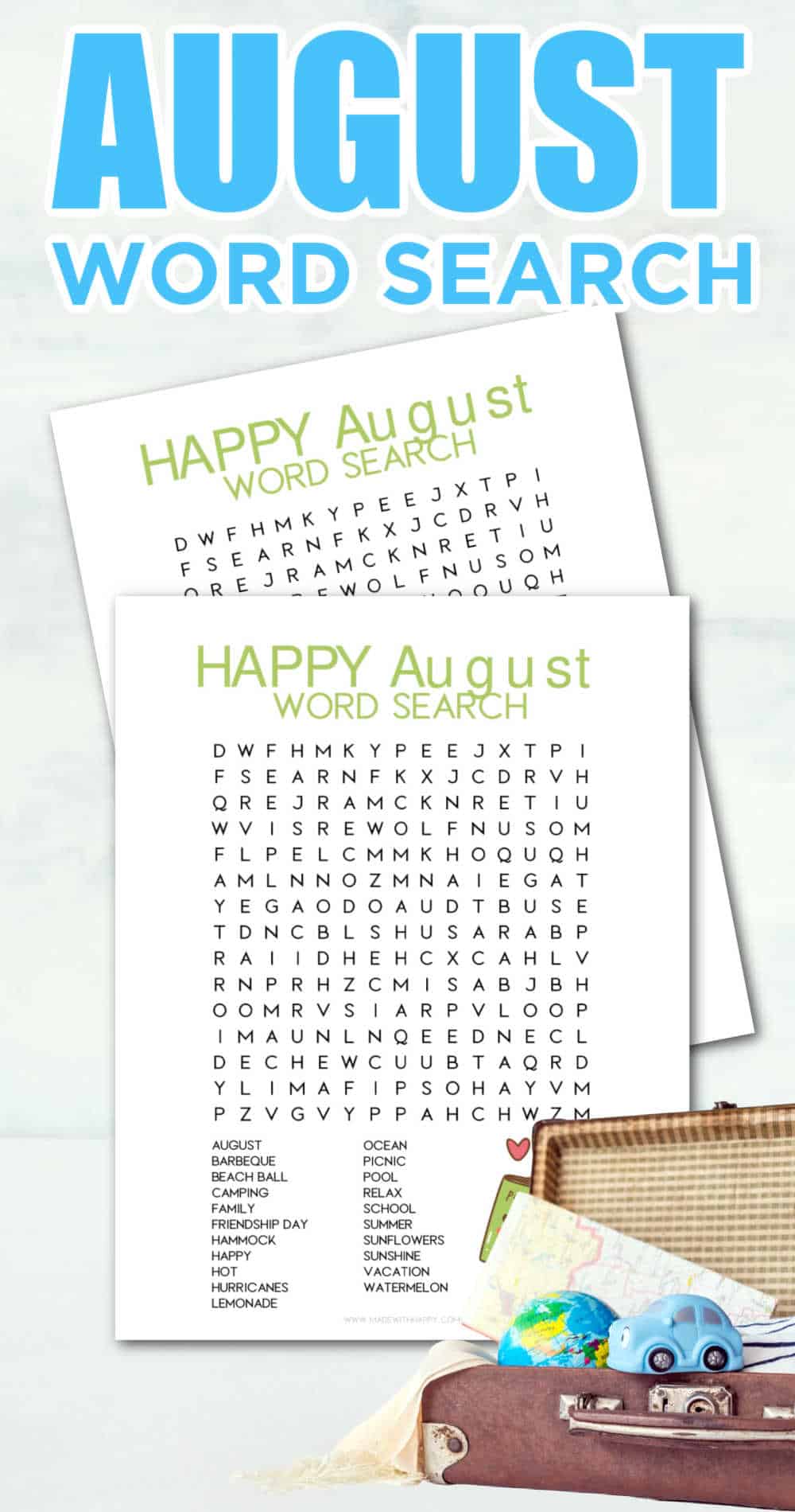 August Word Search Made with HAPPY