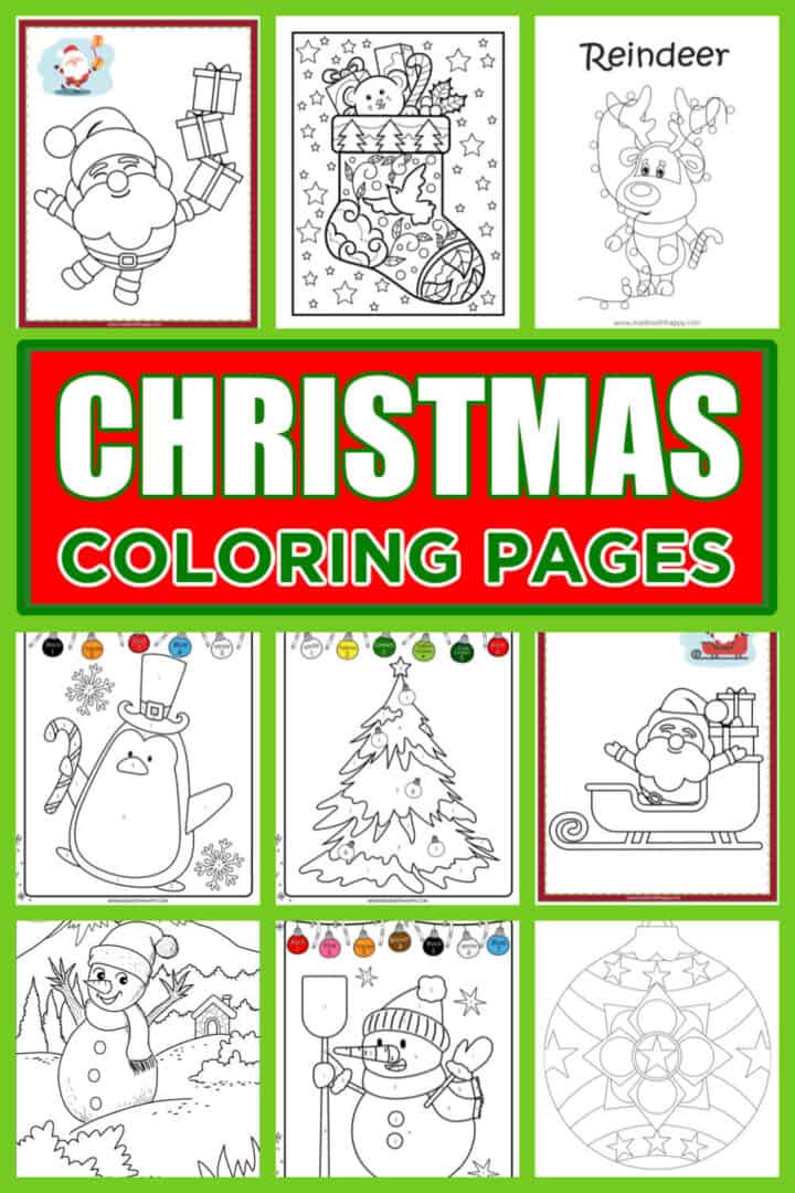 Free Christmas Coloring Pages For Kids - Made with HAPPY