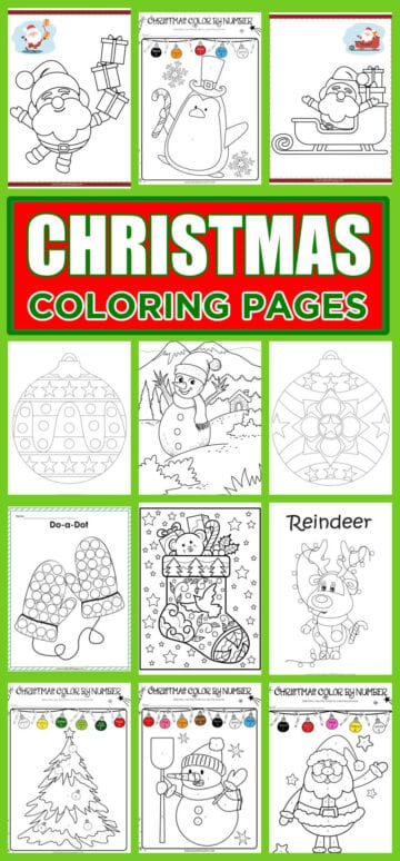 Free Christmas Coloring Pages For Kids - Made with HAPPY