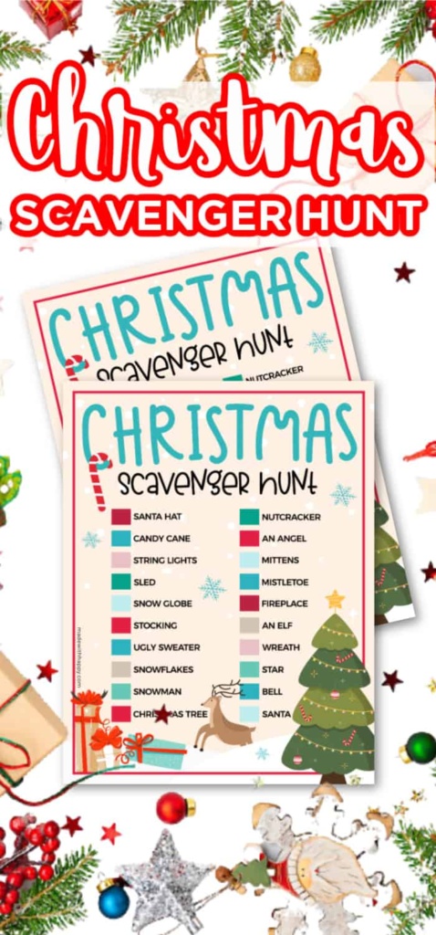 Free Christmas Scavenger Hunt Game Printable - Made with HAPPY