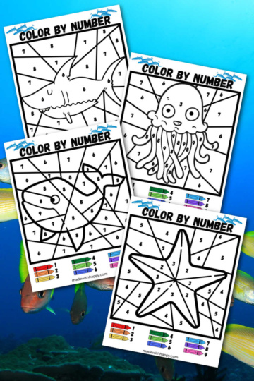 Free Printable Spring Color By Number Worksheets - Made with HAPPY