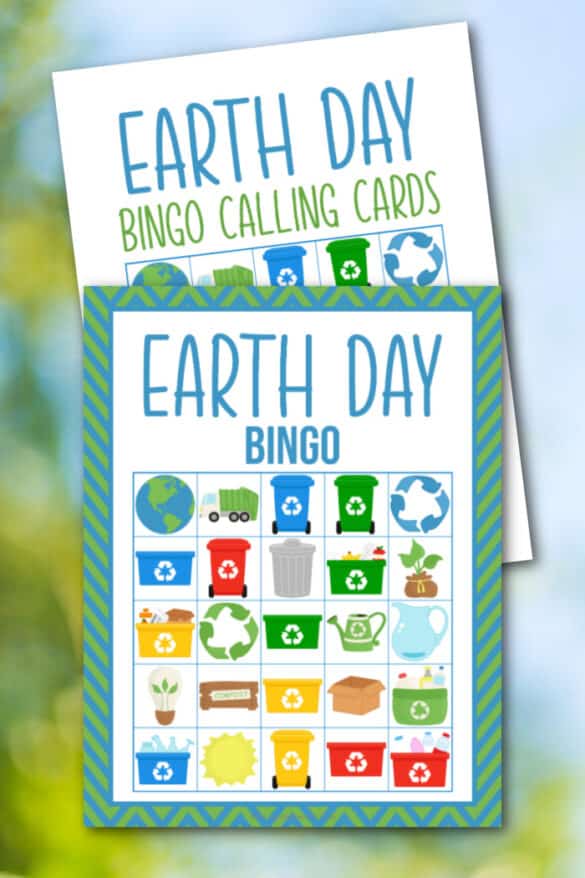 Earth Day Bingo For Kids Made With HAPPY Free Printable Games