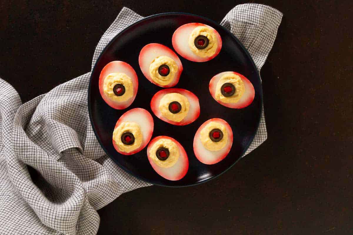 Eyeball Deviled Eggs