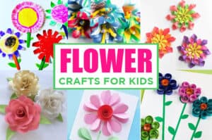 Flower Craft for Kids with Free Printable Flower Template