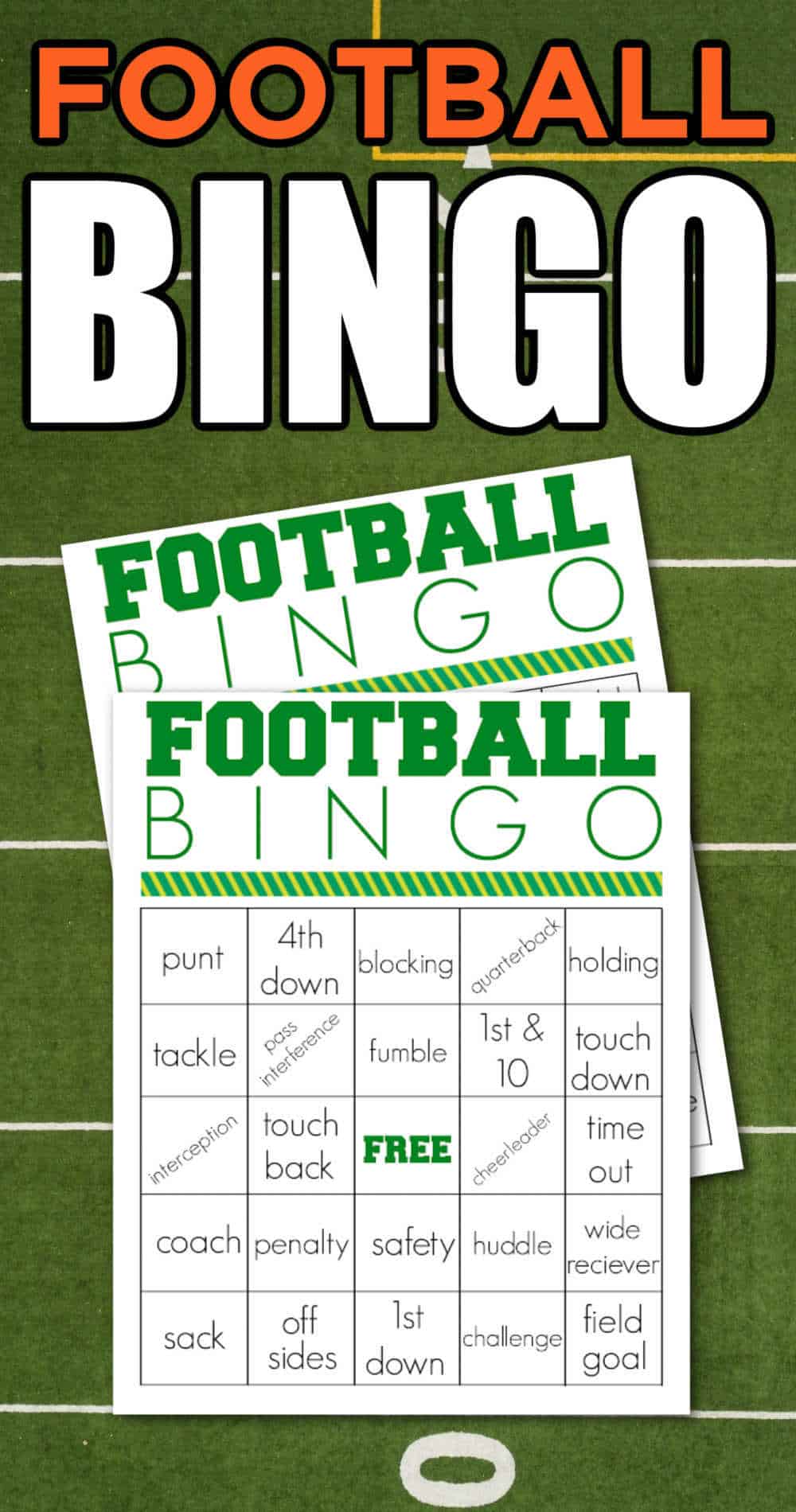 Free Printable Football Bingo Cards - Game Day Football Game