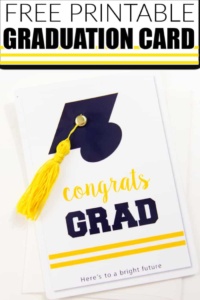 FREE Printable Graduation Card with Tassel - Made with Happy