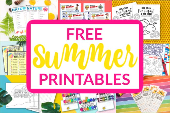 Free Printable Summer Themed Name Tags