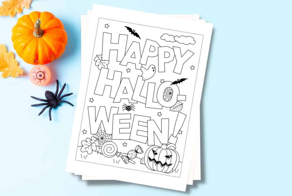 free happy halloween coloring pages