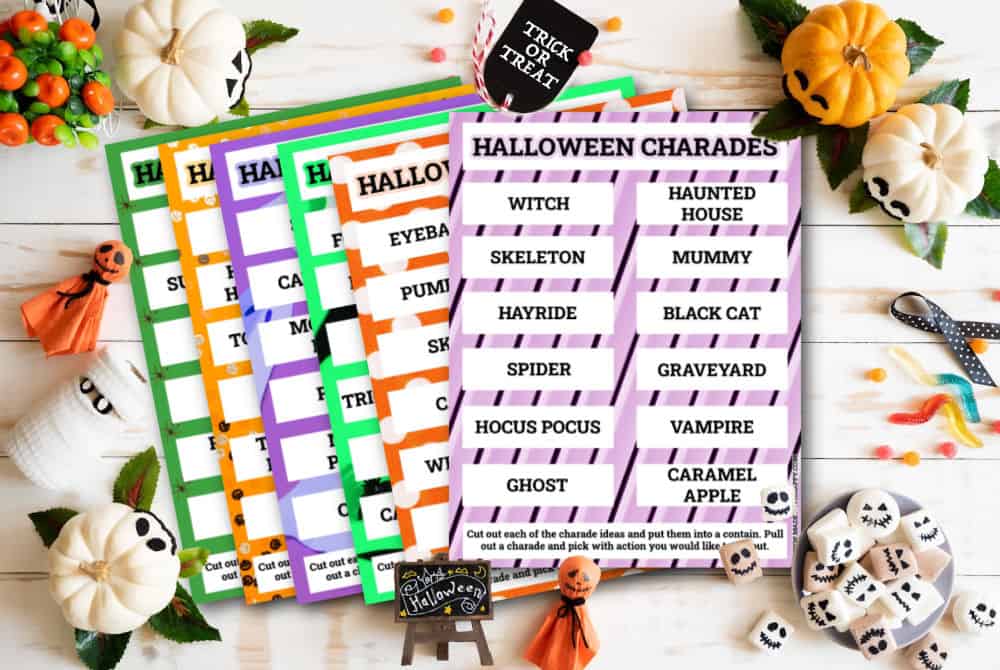 Free Printable Halloween Charades Game Made With Happy