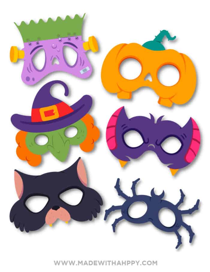 Free Printable Halloween Masks for Kids Spooky