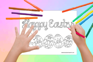 FREE Printable Happy Easter Coloring Pages - Made with Happy