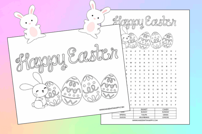 Happy Easter Coloring Pages For Kids Free Printable