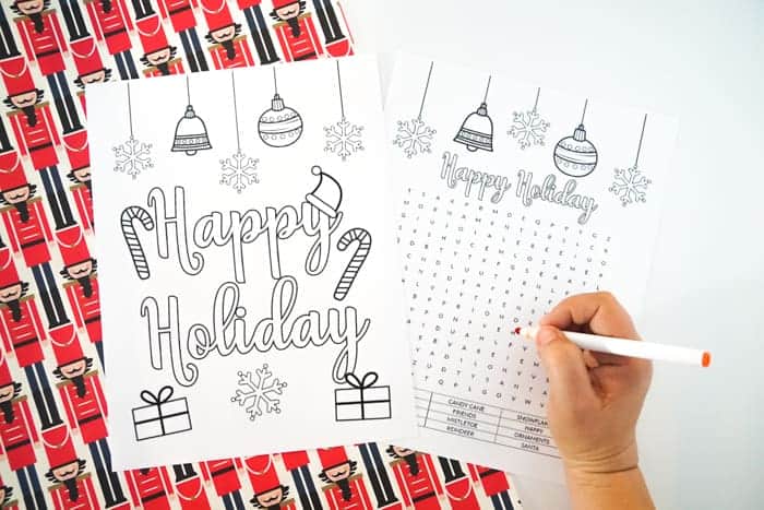 free printable happy holiday coloring pages  made with happy
