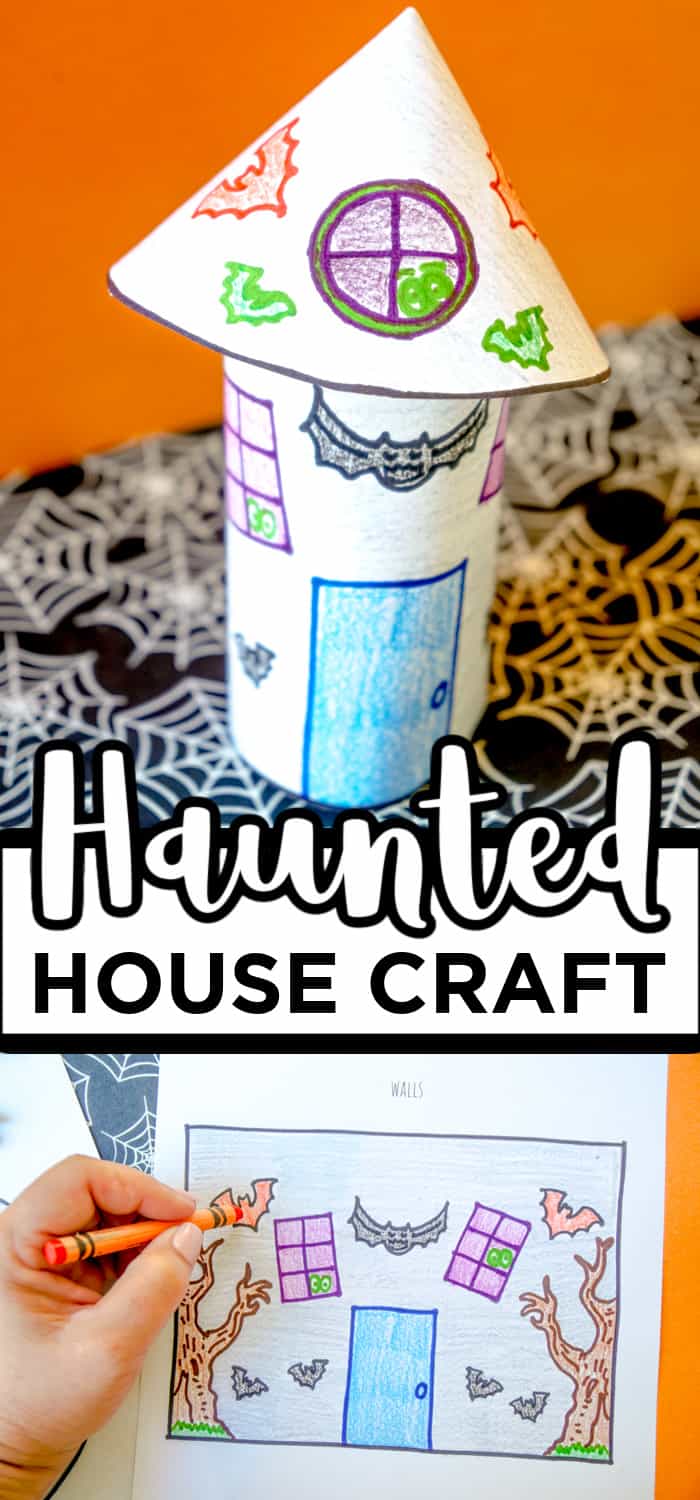 Free Printable Halloween Haunted House Craft For Kids