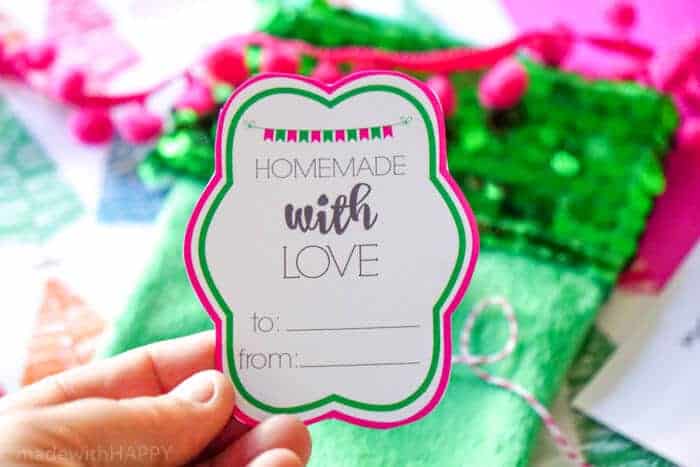Free printable handmade with love tags