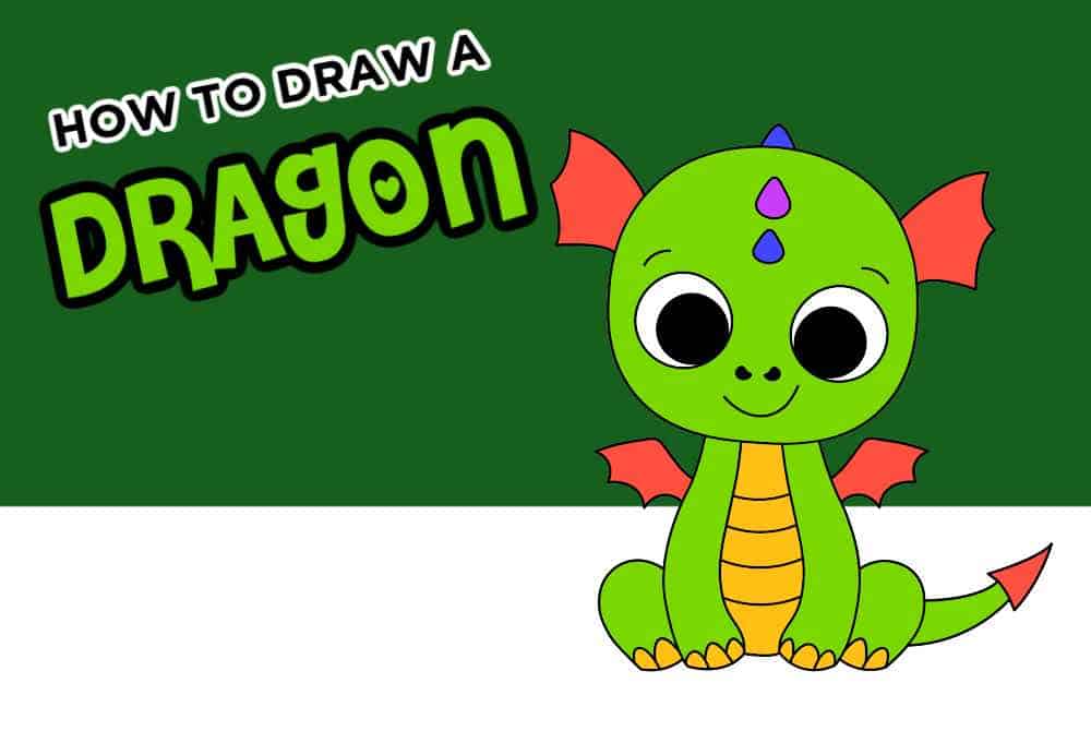 how to draw a easy baby dragon