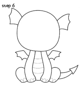 easy dragon drawings black and white