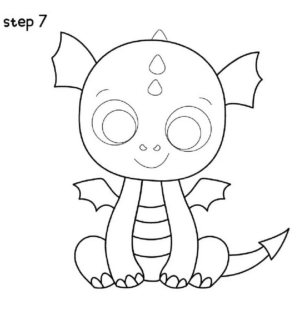 How To Draw A Dragon Step 7