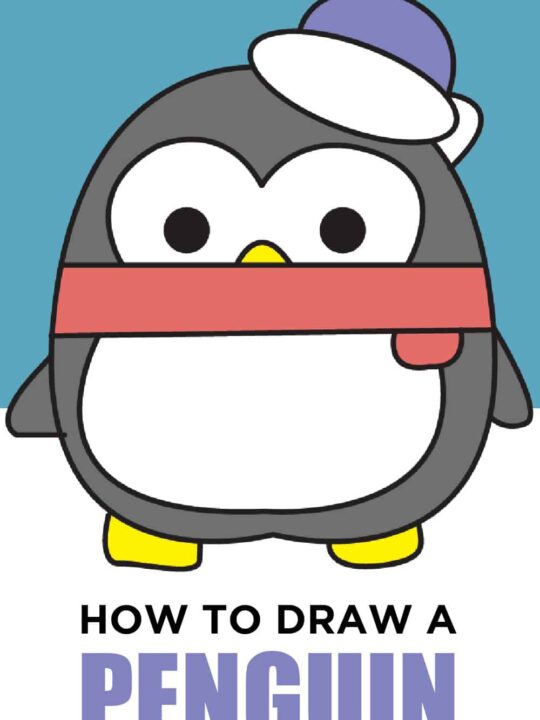 Cute Penguin Cartoon Drawing