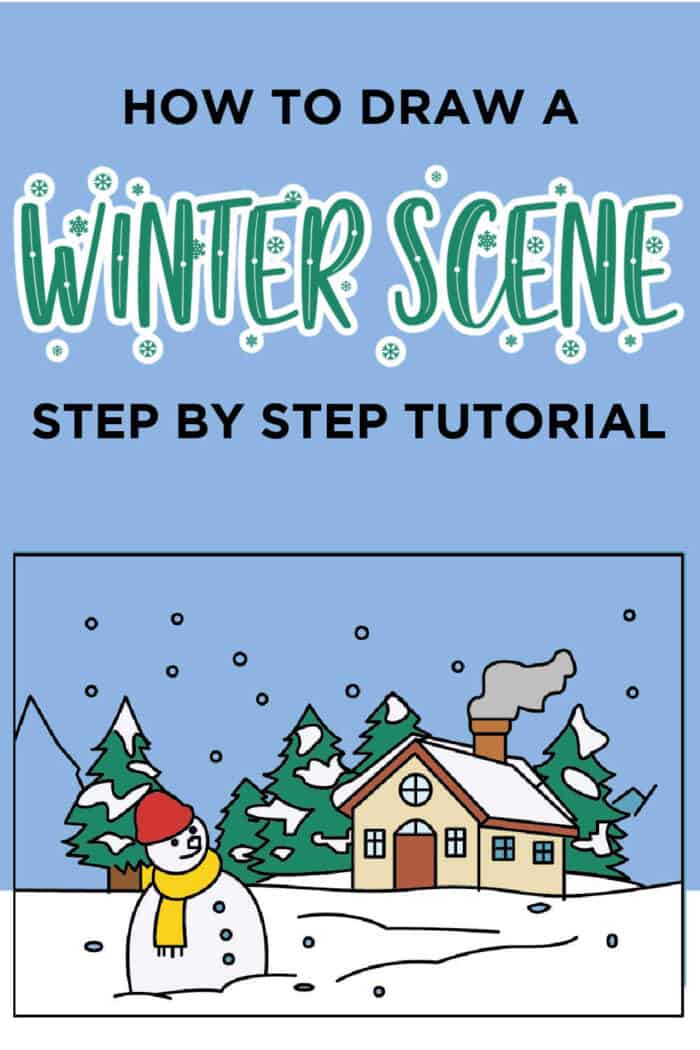 Easy Winter Season Scenery Drawing for Beginners, Simple Drawing Ideas | Easy  drawings, Drawing images for kids, Art drawings for kids