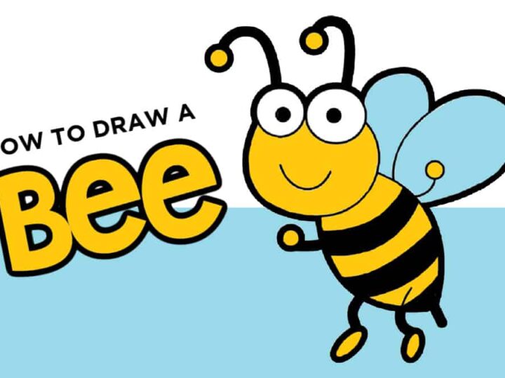 How to Draw a Bee Easy Step By Step - Made with HAPPY