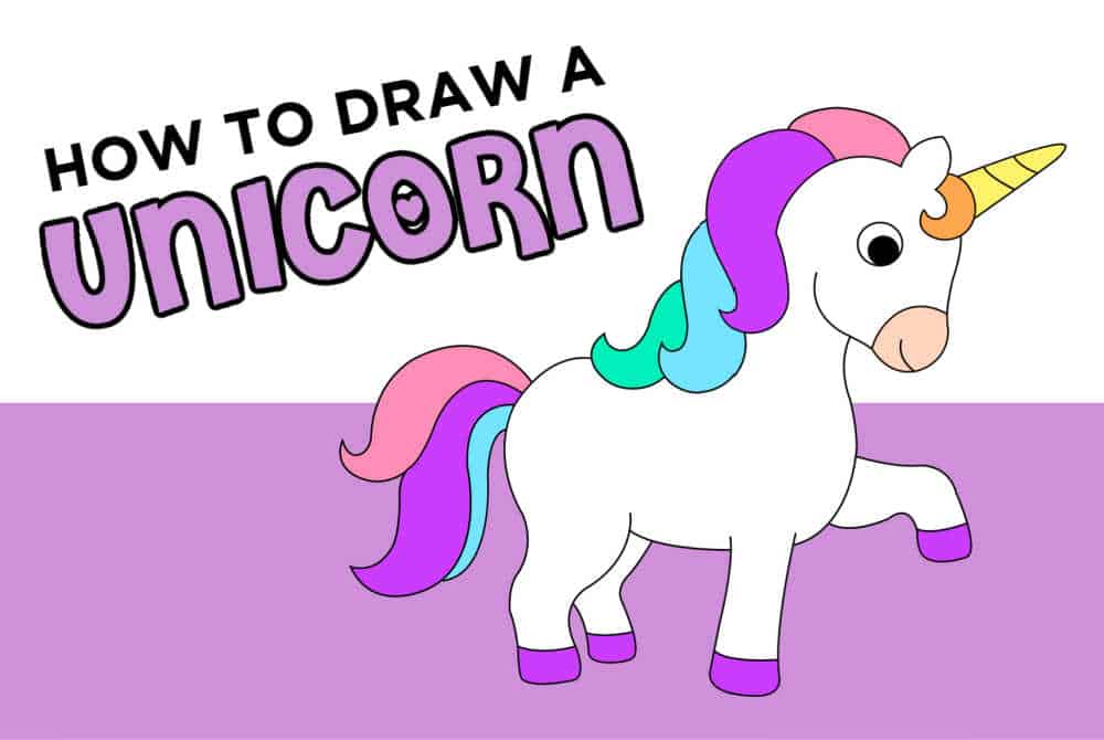 cartoon unicorn drawing