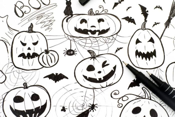 Happy Halloween Coloring Book For Kids Ages 4-8: Spooky Pumpkins Colouring  Pages for Boys Girls Teens and Toddlers to Celebrate Halloween (Paperback)