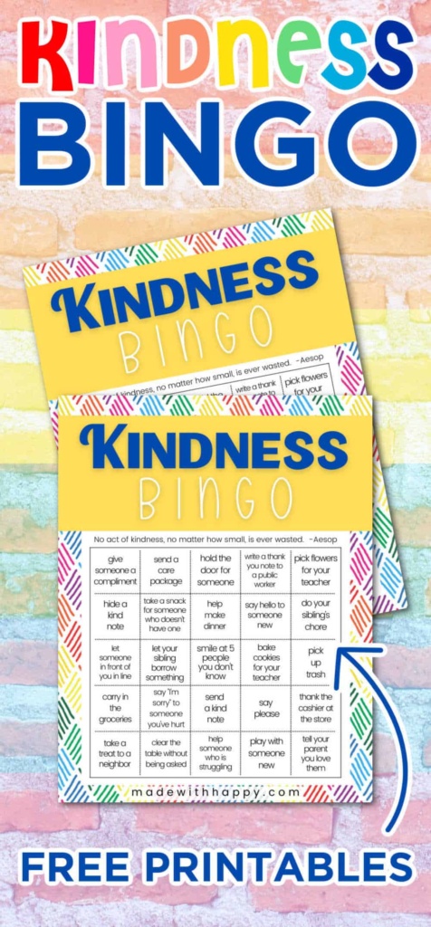 Free Printable Acts of Kindness Bingo - Made with HAPPY