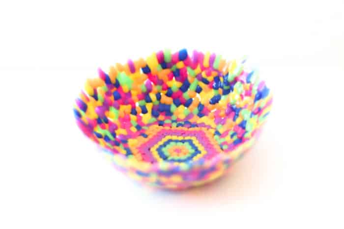 Colorful Perler Bead Bowl Craft