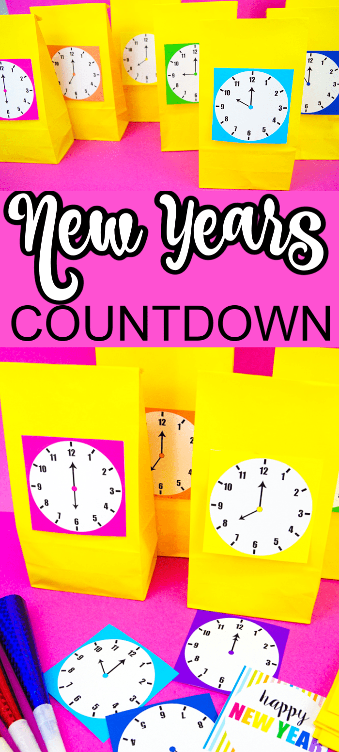 New Years Eve Countdown Clock Made with HAPPY