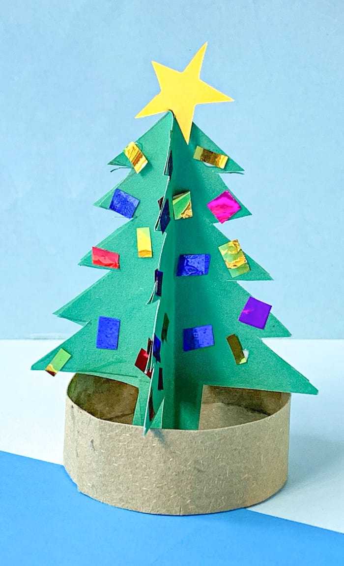 3D Paper Chrsistmas Tree - Easy Kids Christmas Craft