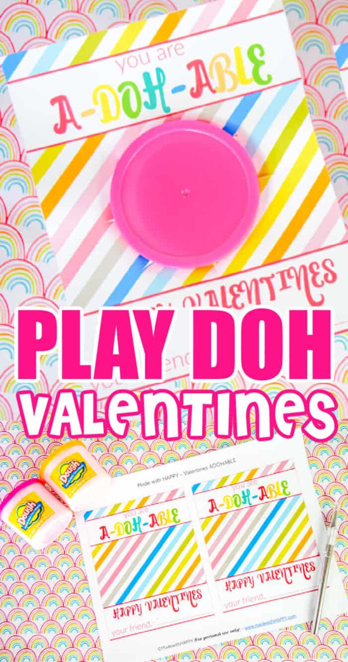 Play Dough Valentines, Printable Cards - My Party Design