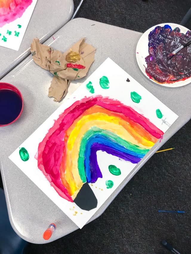 St. Patrick's Day Art - Rainbow Art - Made with HAPPY