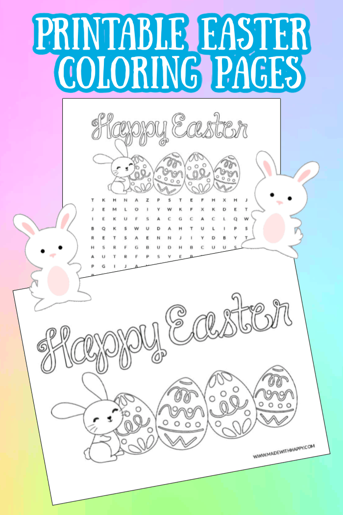 Happy Easter Coloring Pages For Kids Free Printable