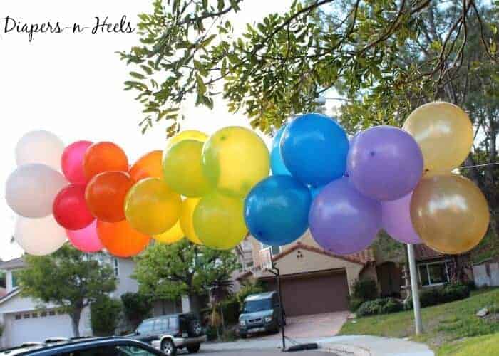 Rainbow Balloon Arch - Made with HAPPY