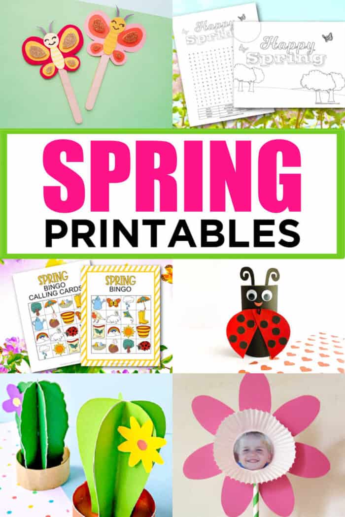 spring crafts for kids printables