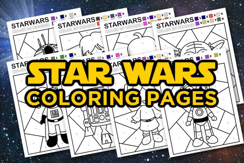 Color By Number Free Printables Star Wars