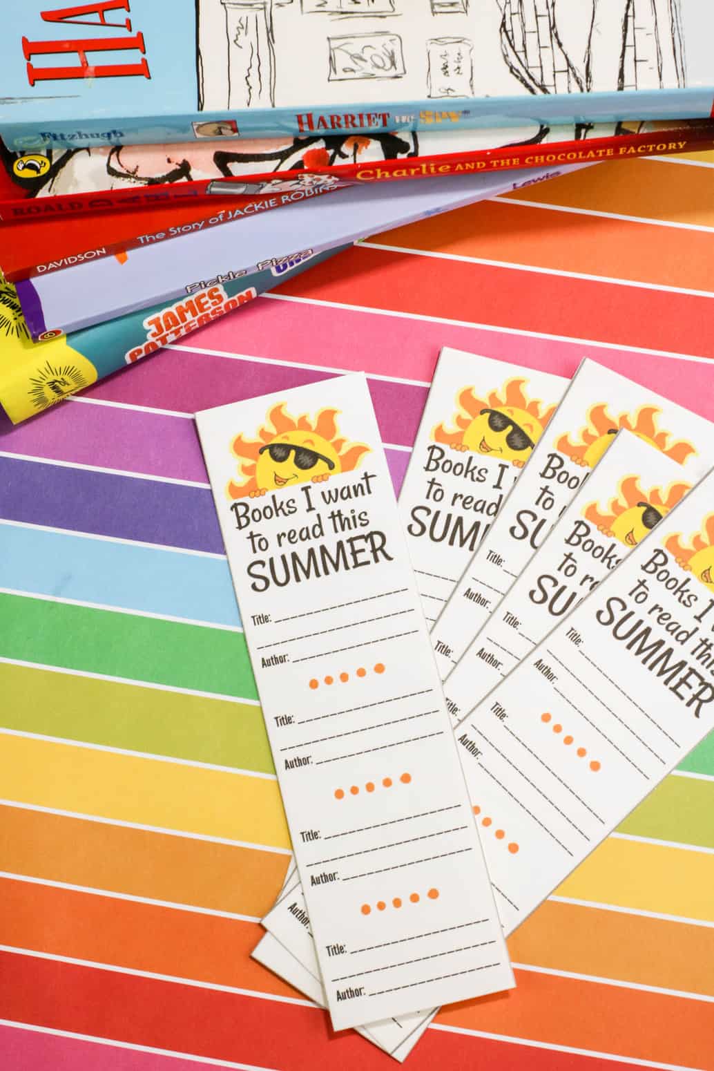 summer reading log printable bookmark made with happy