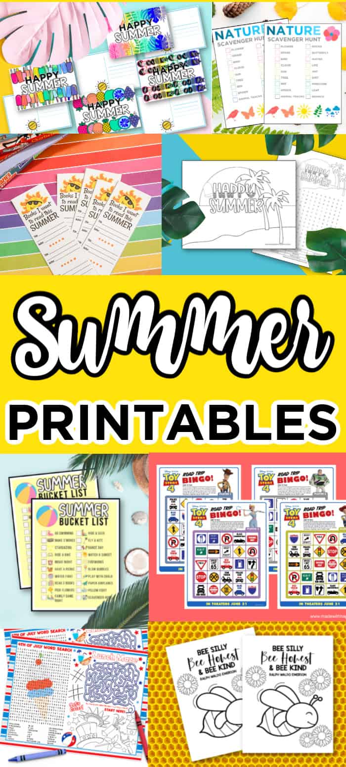 Free Printable Summer Coloring Pages - Made with HAPPY