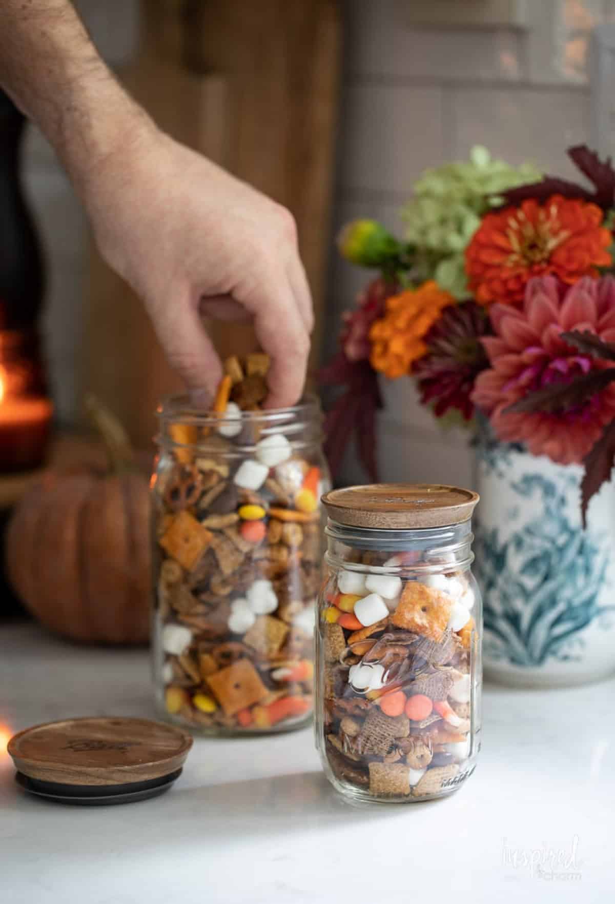 Sweet and Salty Fall Snack Mix