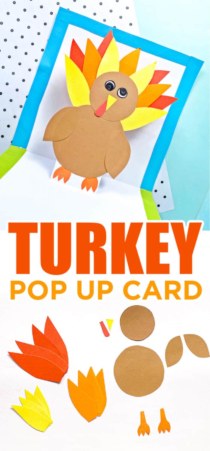 FREE Pop-Up Turkey Turkey Day Card with Printable Template