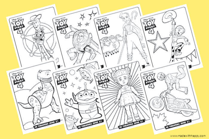 free printable toy story 4 coloring pages for kids