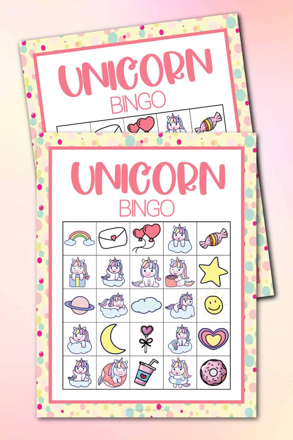 unicorn bingo free printable