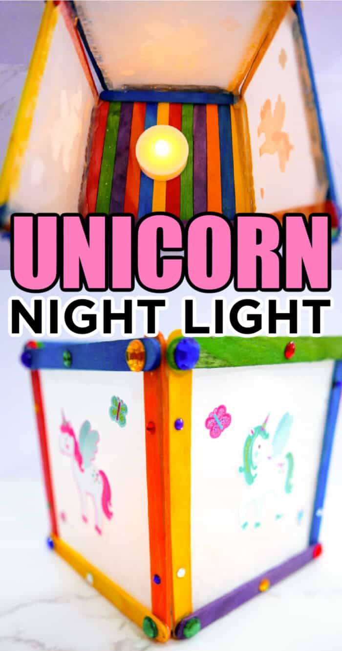 Popsicle Craft For Unicorn Night Light