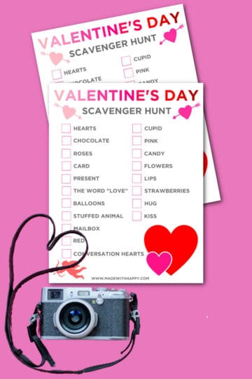 Valentine's Day Scavenger Hunt - Made with HAPPY